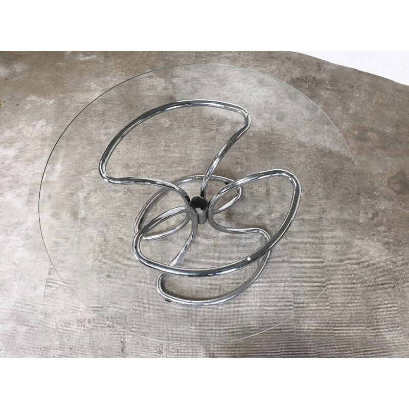 Vintage steel table by Giotto Stoppino