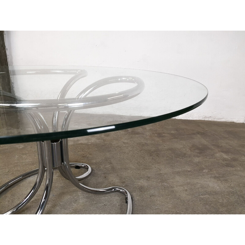 Vintage steel table by Giotto Stoppino