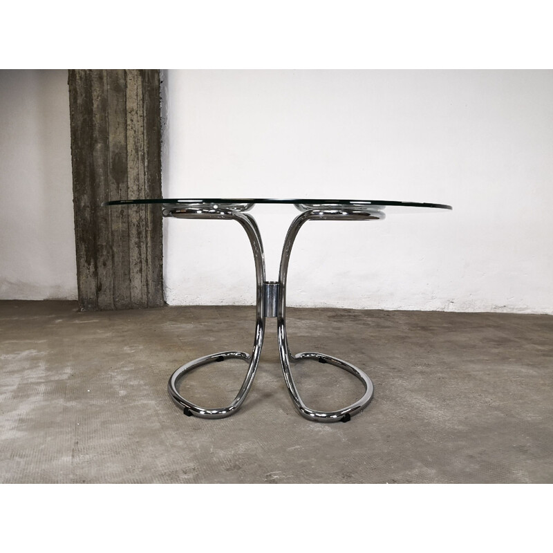 Table vintage en acier par Giotto Stoppino