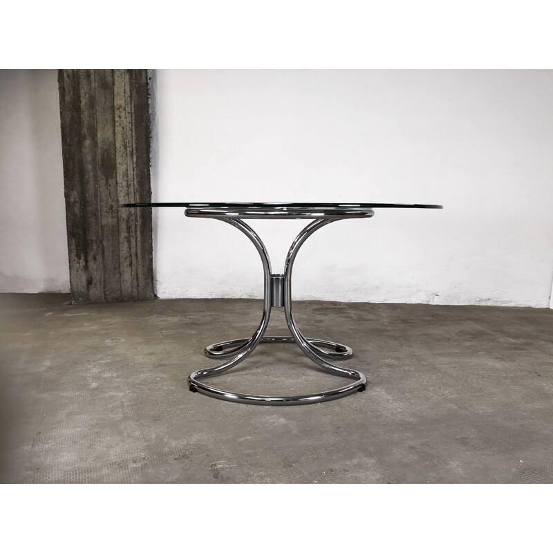 Vintage steel table by Giotto Stoppino