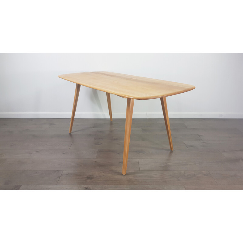 Vintage Plank table for Ercol in beechwood and elmwood 1960