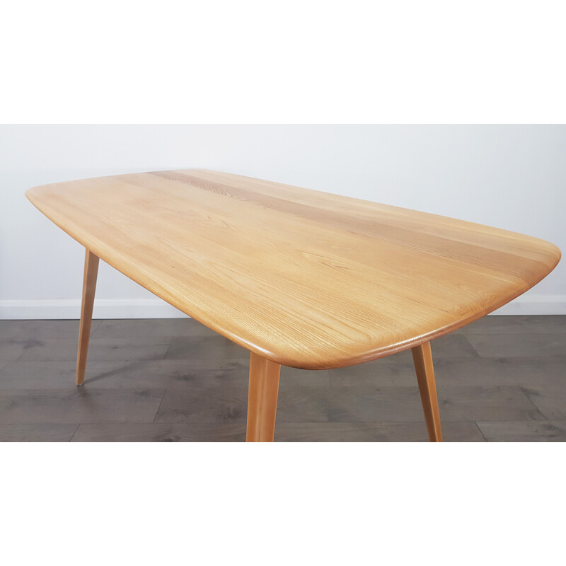 Vintage Plank table for Ercol in beechwood and elmwood 1960