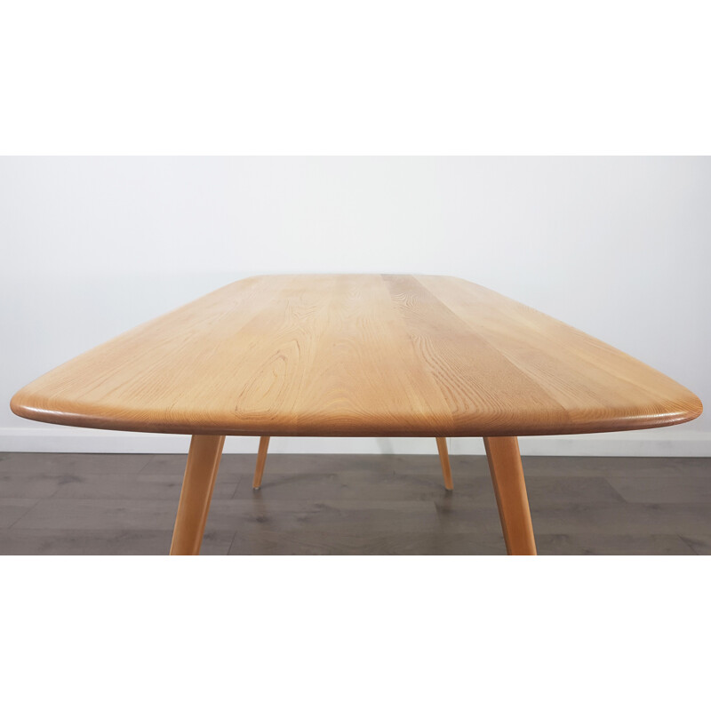 Vintage Plank table for Ercol in beechwood and elmwood 1960