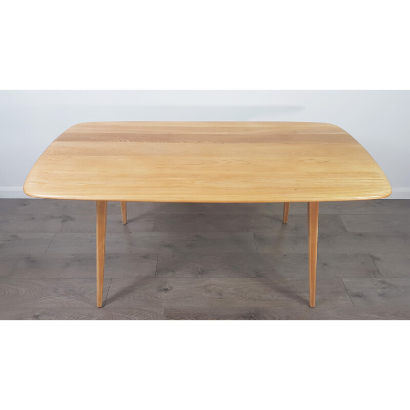 Vintage Plank table for Ercol in beechwood and elmwood 1960