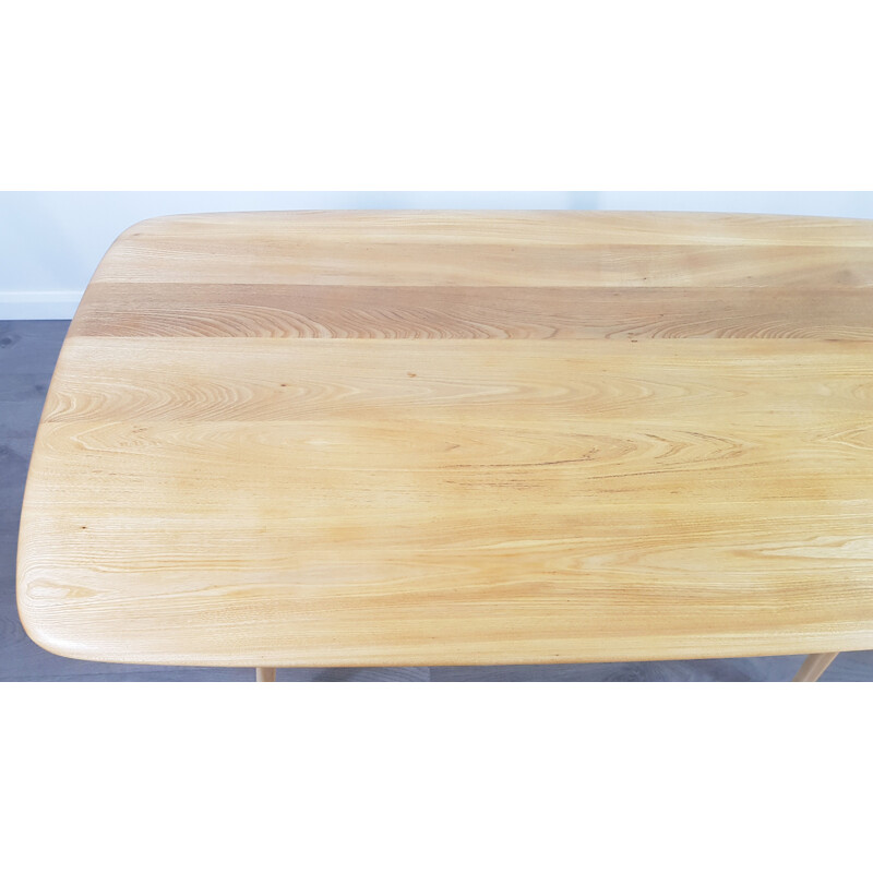 Table vintage Plank pour Ercol en hêtre et orme 1960