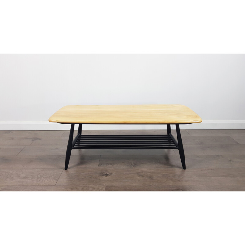 Coffee table in elm by Lucian Ercolani for Ercol