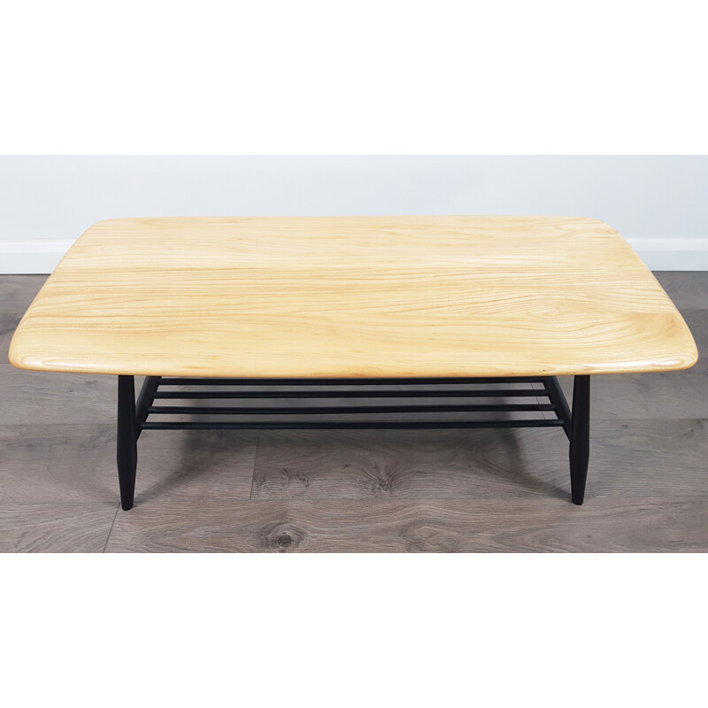 Coffee table in elm by Lucian Ercolani for Ercol