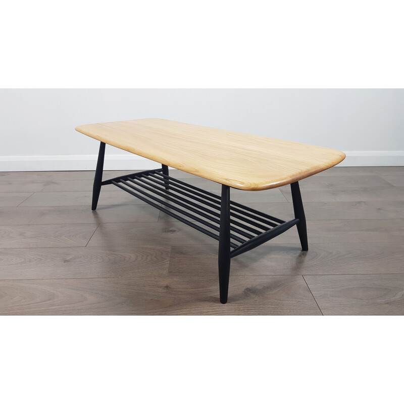 Coffee table in elm by Lucian Ercolani for Ercol