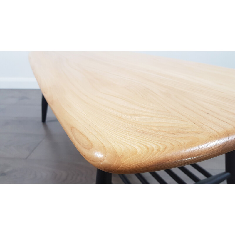 Coffee table in elm by Lucian Ercolani for Ercol