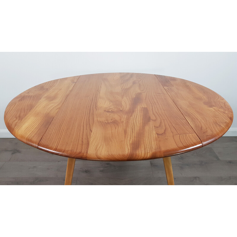 Vintage table in elm by Lucian Ercolani