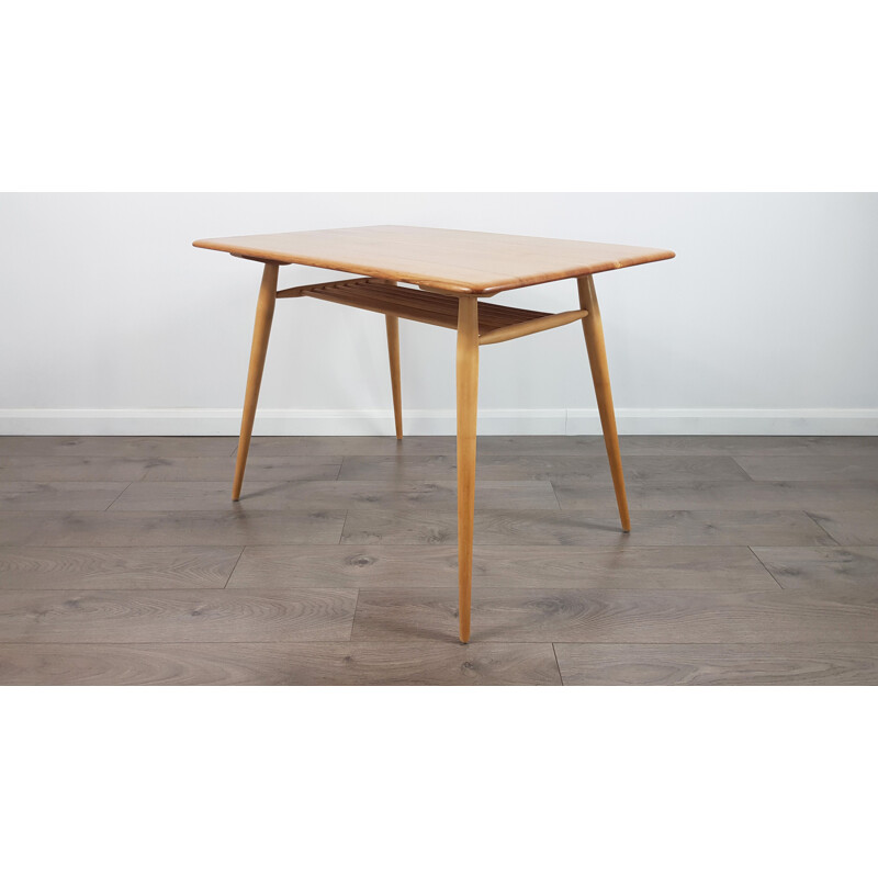 Vintage table in solid elm by Lucian Ercolani