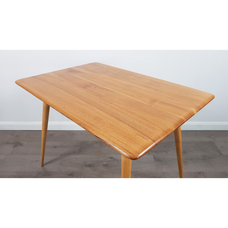 Table vintage en orme massif par Lucian Ercolani