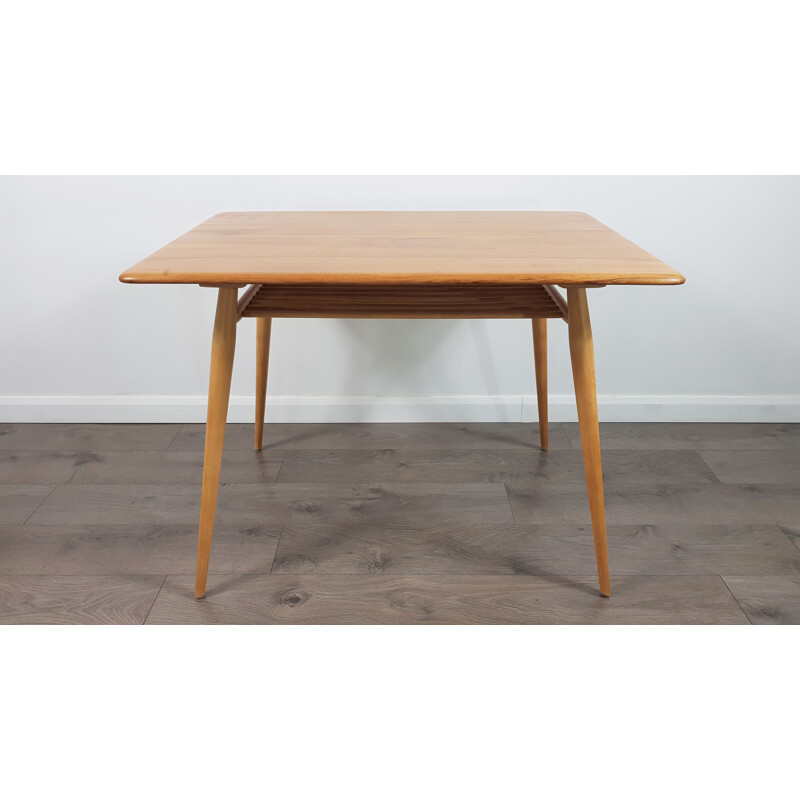 Table vintage en orme massif par Lucian Ercolani