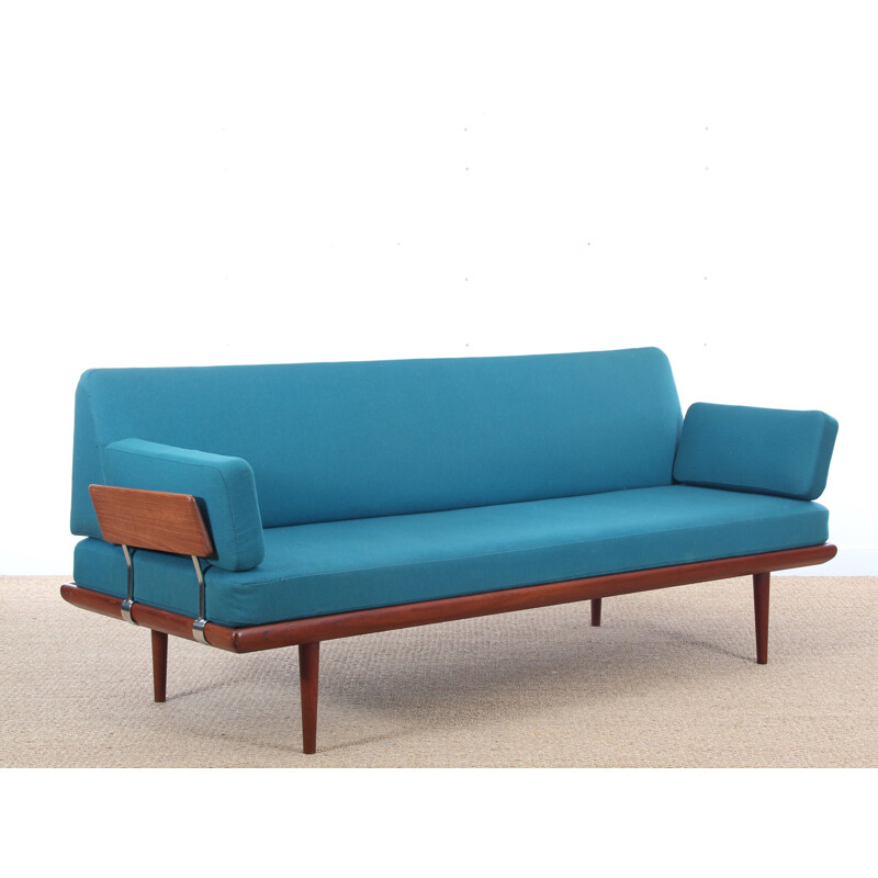 Minerva vintage daybed in blue fabric