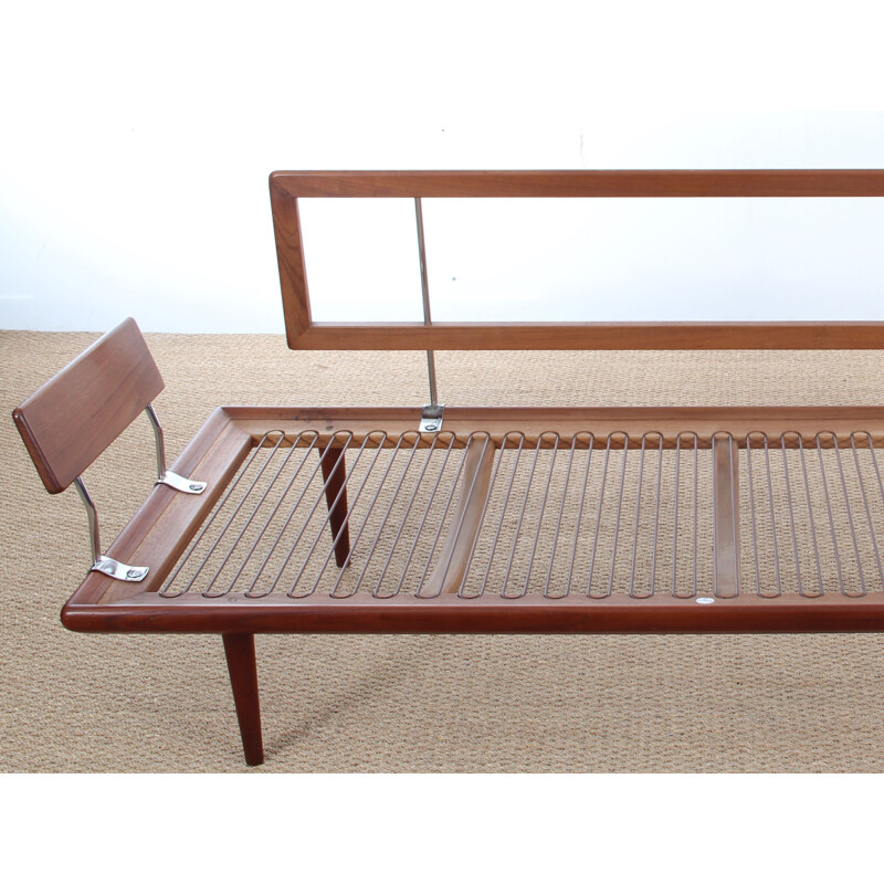 Minerva vintage daybed in blue fabric
