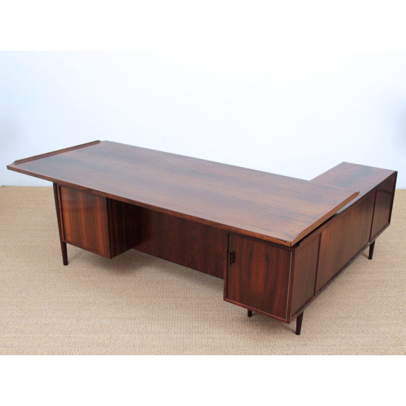 Mesa executiva Vintage Rio Rosewood por Arne Vodder para mobiliário Sibast Furniture