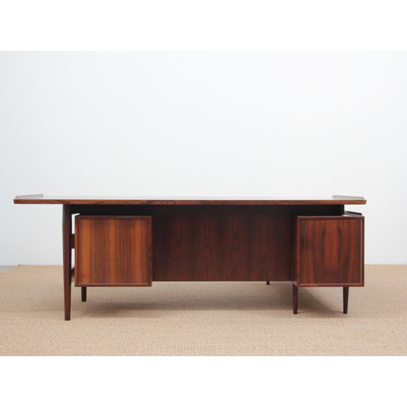 Bureau de direction vintage en palissandre de Rio par Arne Vodder pour Sibast Furniture