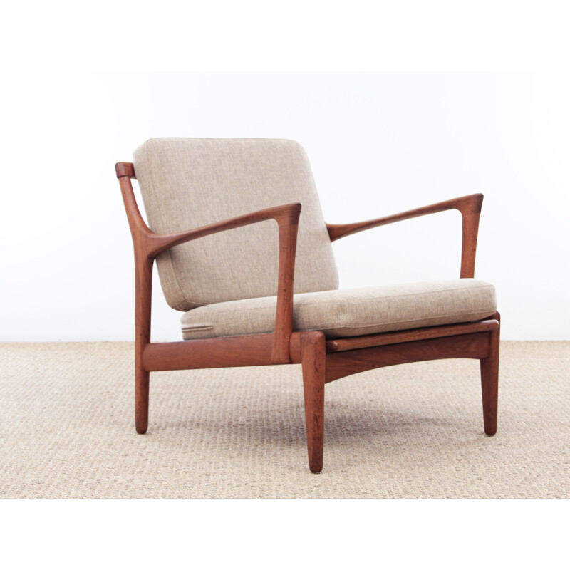 Pair of vintage "Kuba" armchairs in teak