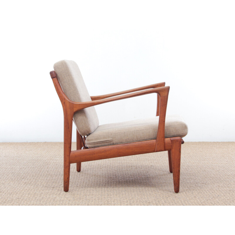 Pair of vintage "Kuba" armchairs in teak