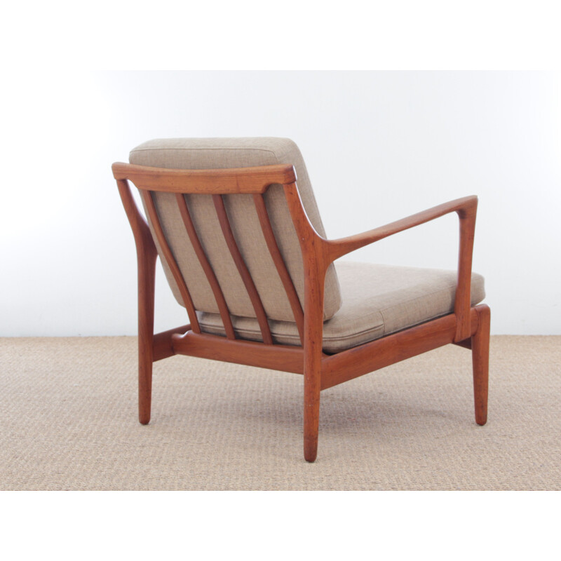 Pair of vintage "Kuba" armchairs in teak