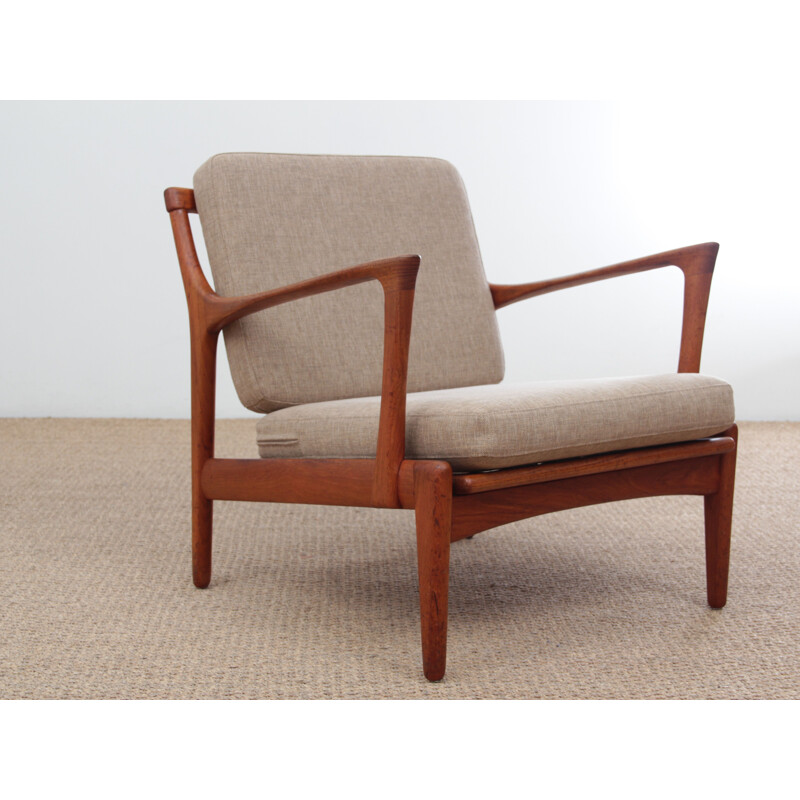 Pair of vintage "Kuba" armchairs in teak