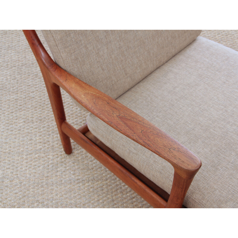 Pair of vintage "Kuba" armchairs in teak