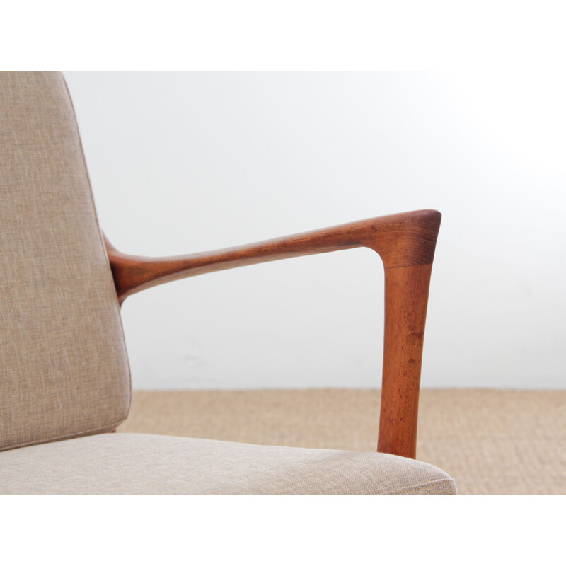 Pair of vintage "Kuba" armchairs in teak