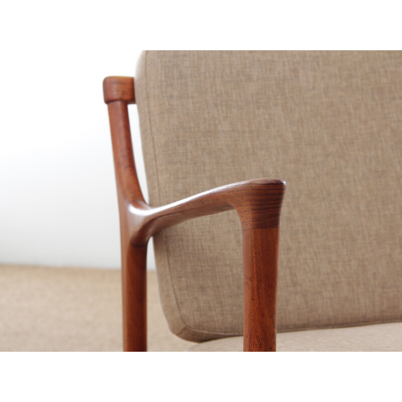 Pair of vintage "Kuba" armchairs in teak