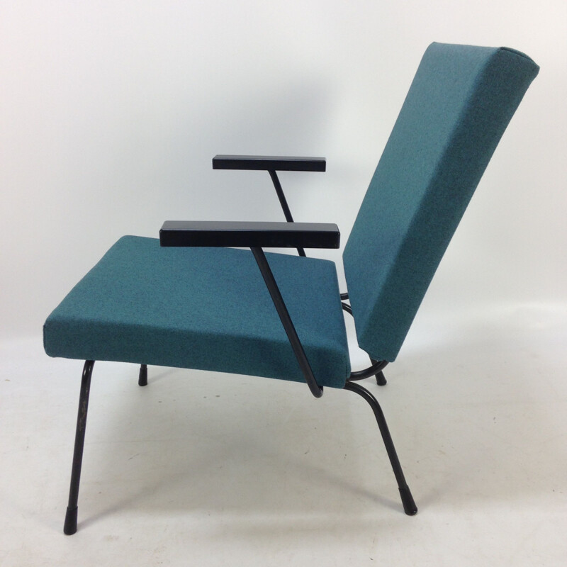 Blue armchair by Wim Rietveld for Gispen
