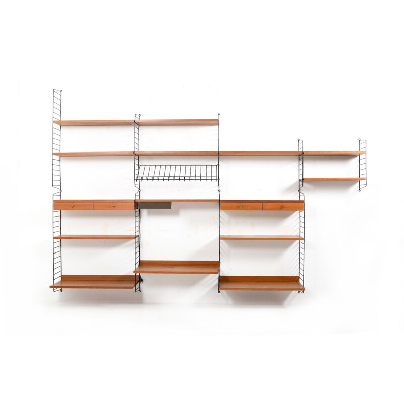 Vintage teak shelf system by Kajsa and Nils Nisse