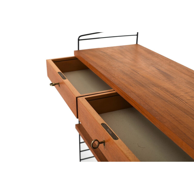 Vintage teak shelf system by Kajsa and Nils Nisse