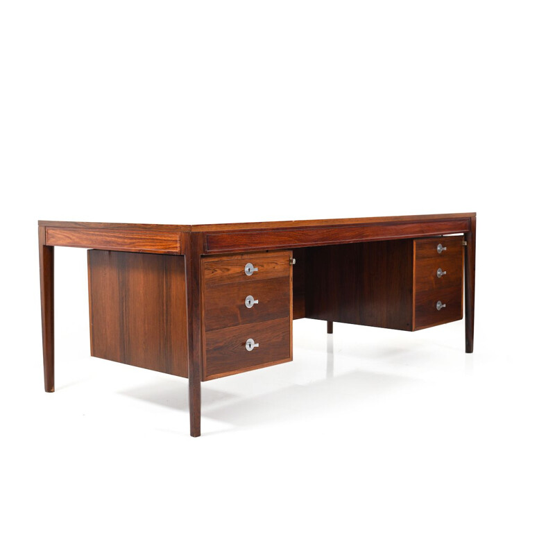 Vintage early Finn Juhl "Diplomat Series" rosewood desk and modular sideboard