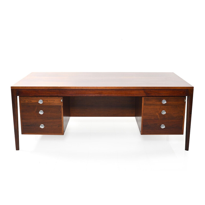 Vintage early Finn Juhl "Diplomat Series" rosewood desk and modular sideboard