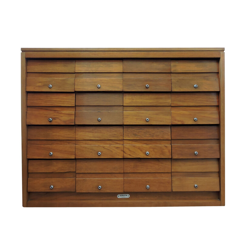 Set of 2 vintage teak filing cabinets from Serota London