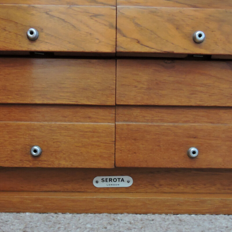 Set of 2 vintage teak filing cabinets from Serota London