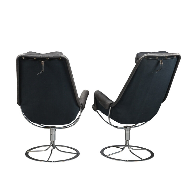 Leather and steel Jetson lounge chair, Bruno MATHSSON - 1970s