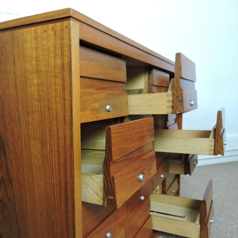 Set of 2 vintage teak filing cabinets from Serota London