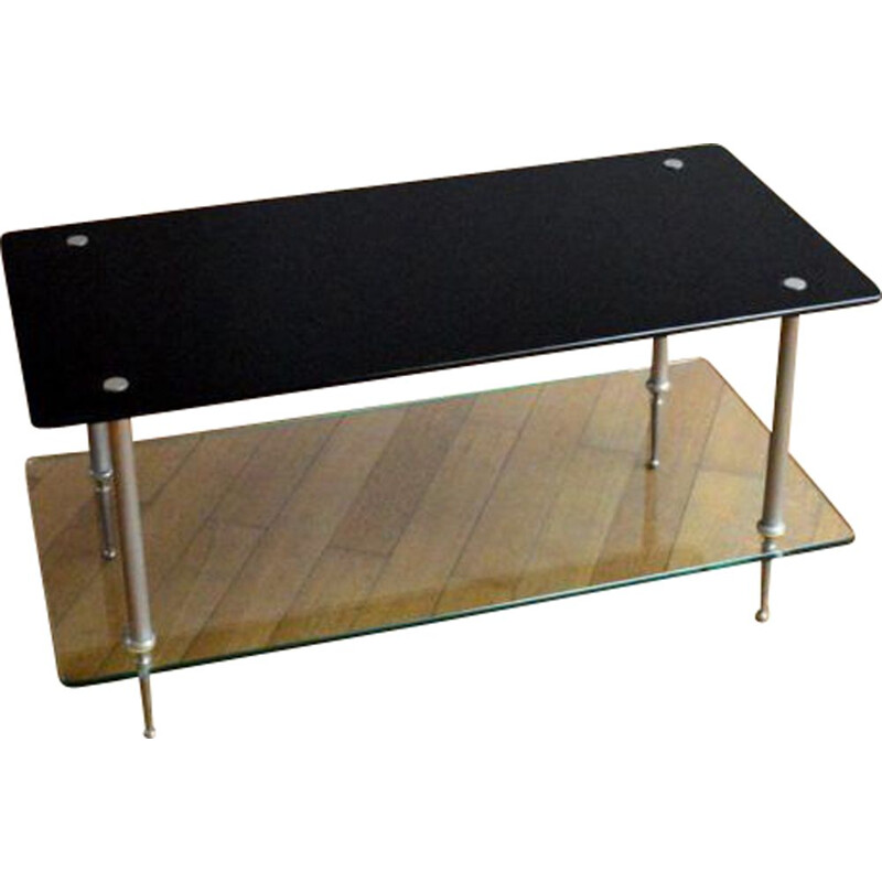 Vintage coffee table double trap