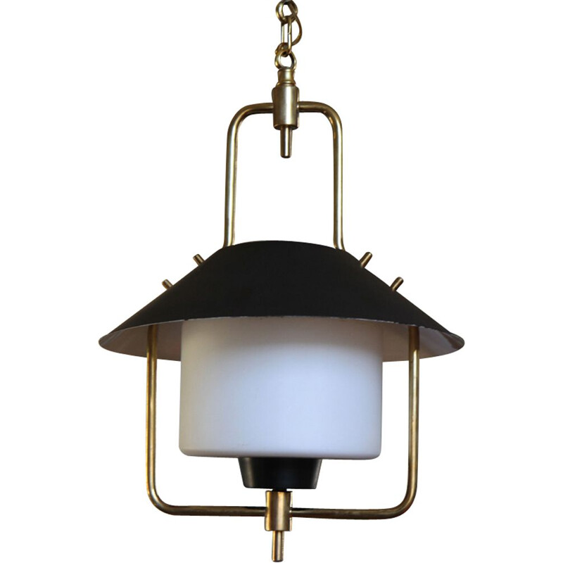 Brass and opalescent glass Lantern, 1940