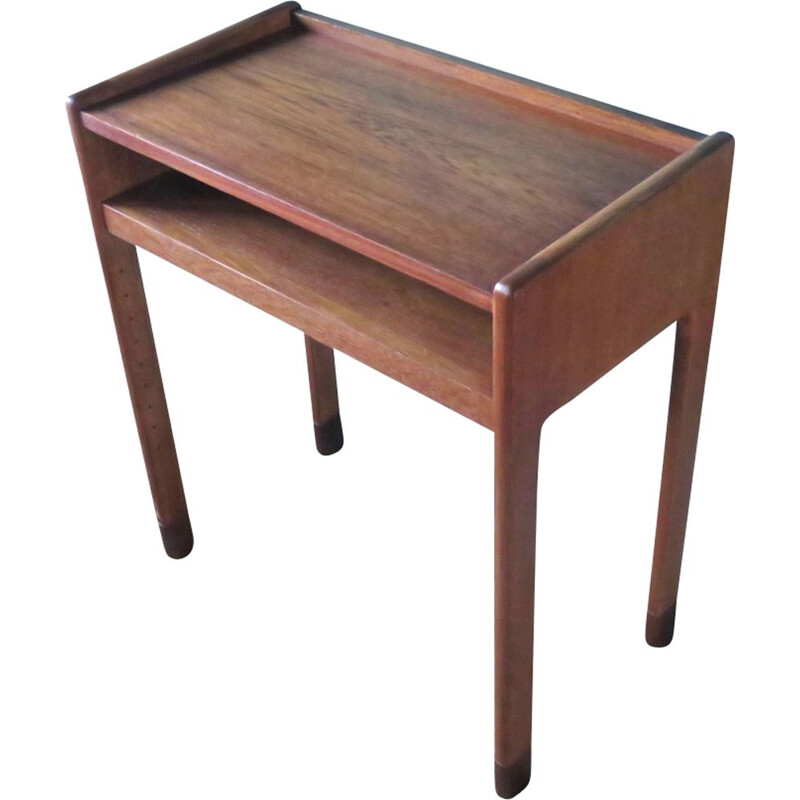 Vintage scandinavian side table in solid oak 1960