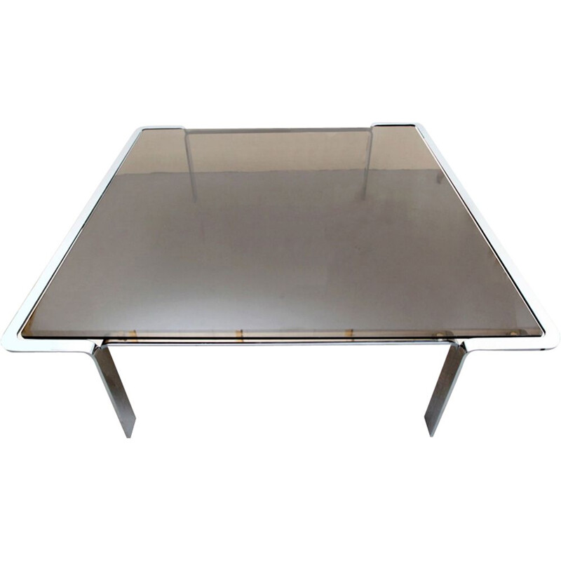 Vintage german coffee table in chromed metal 1970