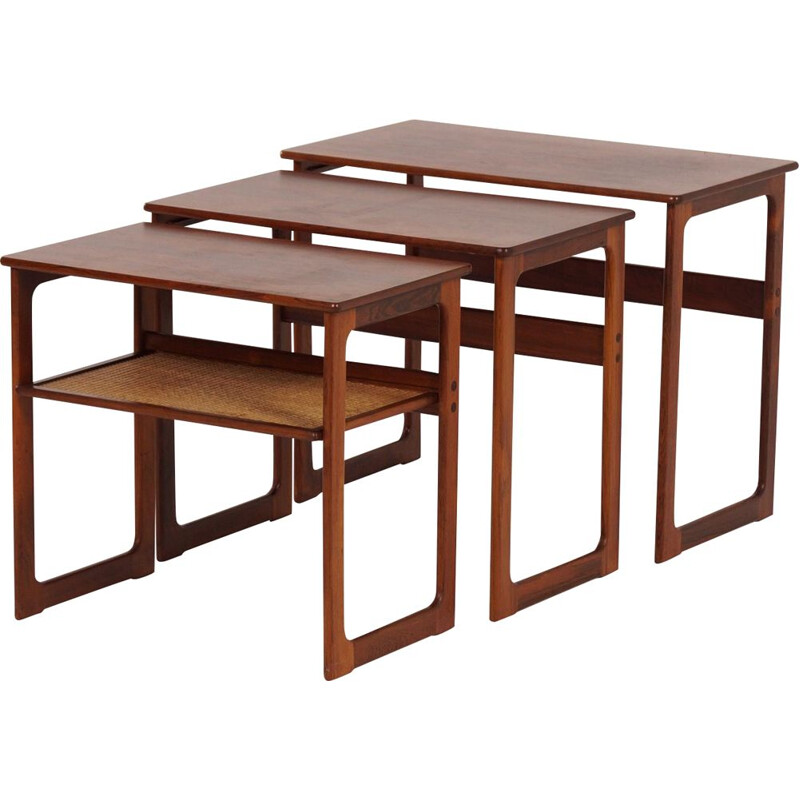 Danish Nesting Tables by Johannes Andersen & Illum Wikkelso for CFC Silkeborg, 1950s