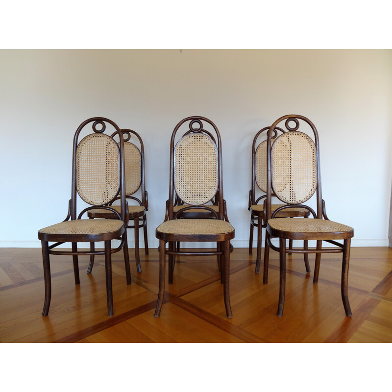 Set of 6 vintage chairs Thonet