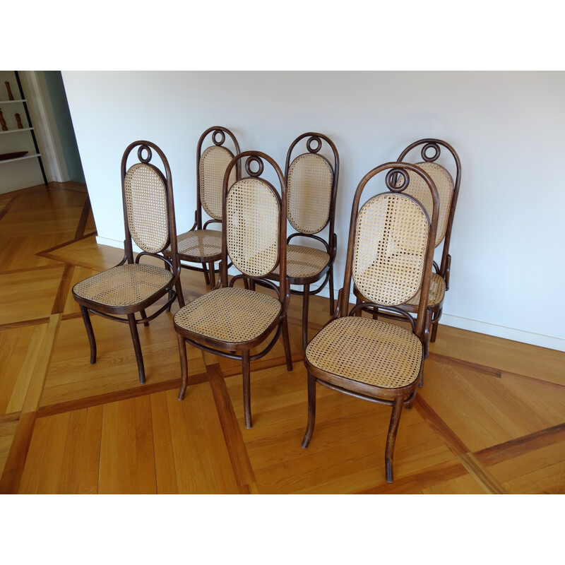 Set of 6 vintage chairs Thonet