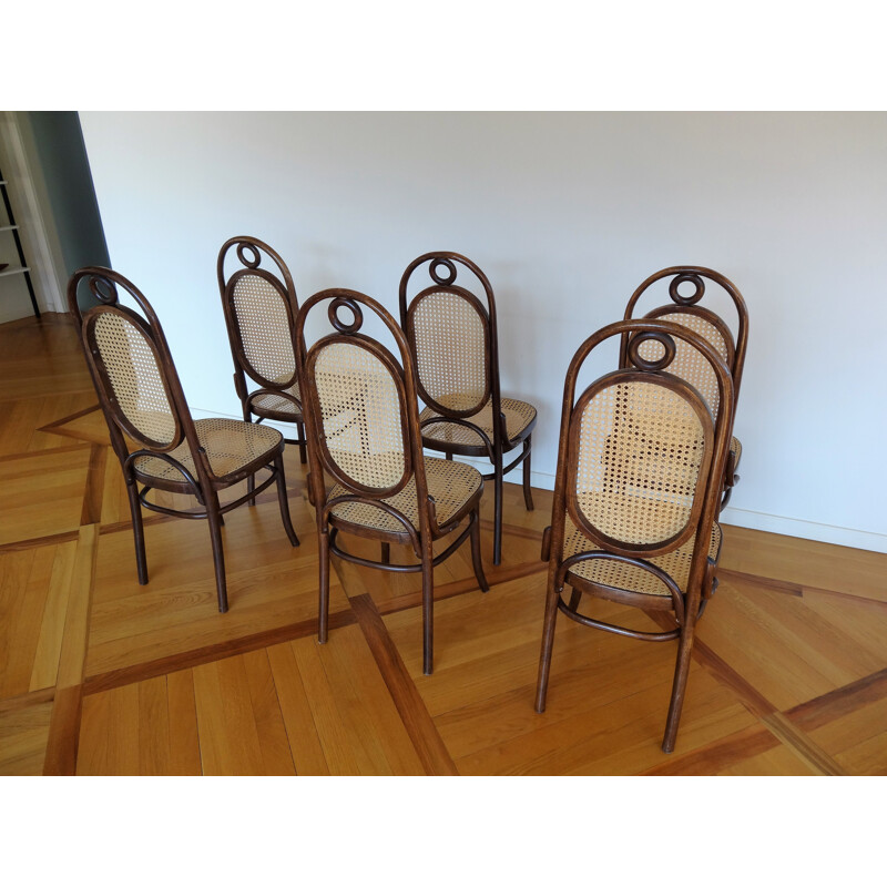 Set of 6 vintage chairs Thonet