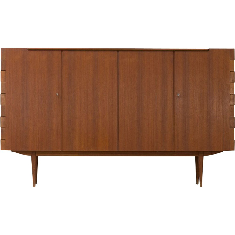 Vintage teak high sideboard from Germany 1960