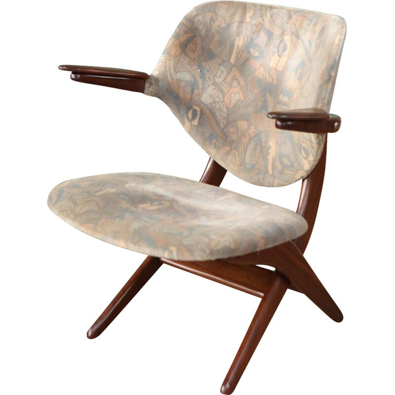 Vintage dutch Pelican armchair for WeBe in teak 1960