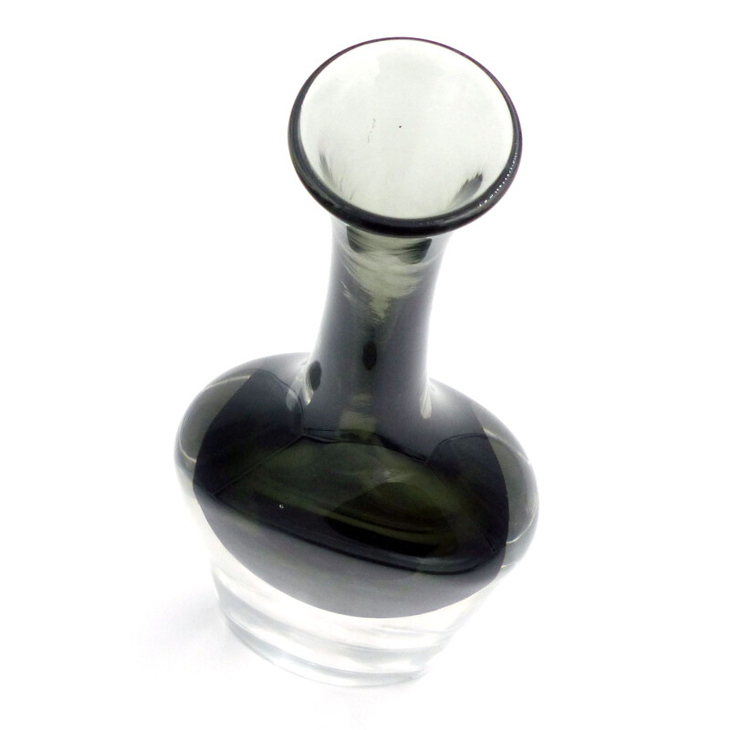 Vase vintage bouteille pour Cenedese en verre de Murano 1960