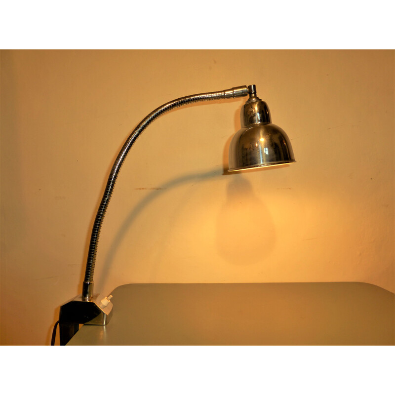 Vintage french lamp in chromed metal 1960