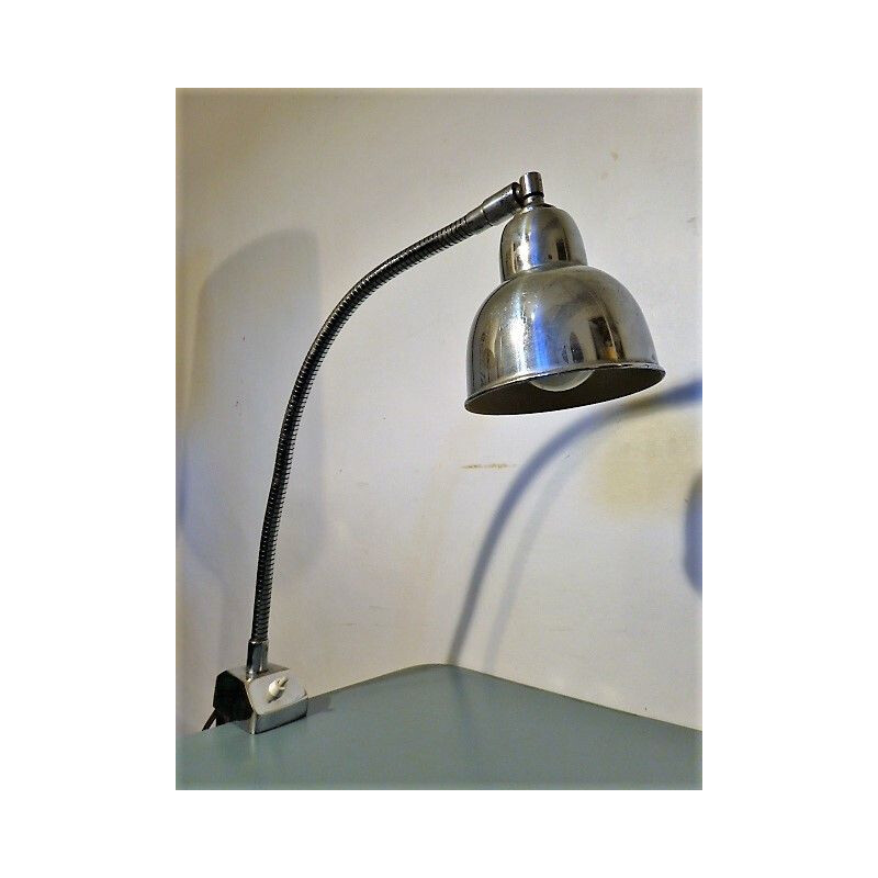 Vintage french lamp in chromed metal 1960